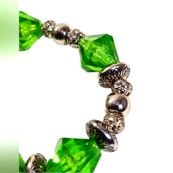 Handmade Fashion Silver Bead Bracelet Unisex New - Picture 2 of 4